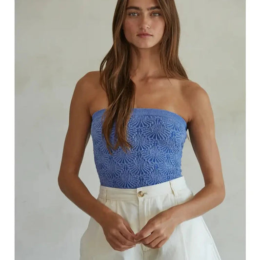 Sea Blue Tube Top